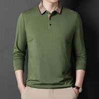 Polyester Plus Size Men Long Sleeve T-shirt Solid PC