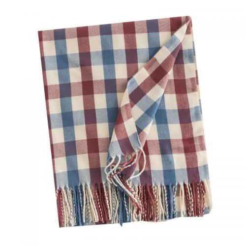 Polyester lengthening Women One Piece Glove Scarf dustproof & thermal plaid multi-colored PC
