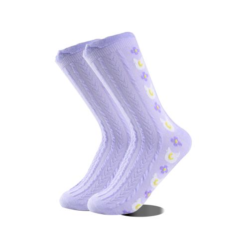 Cotton Knee Socks Women Sport Socks deodorant & sweat absorption printed : Pair
