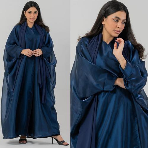 Polyester Middle Eastern Islamic Muslim Dress loose blue : PC