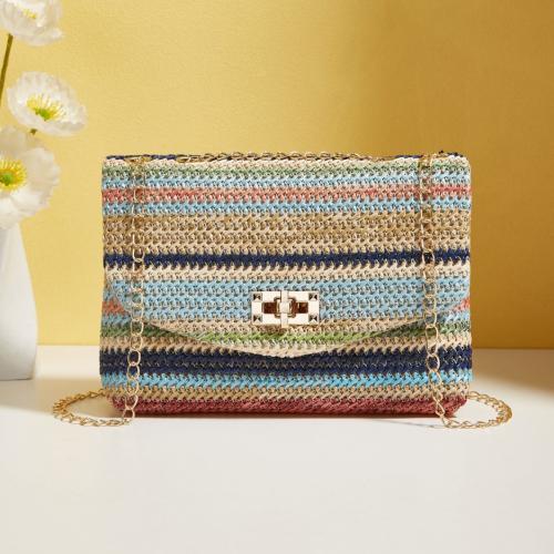 Straw Easy Matching & Weave Crossbody Bag multi-colored PC