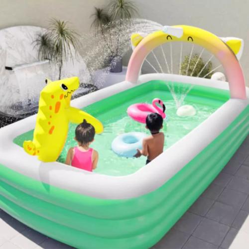 PVC foldable Inflatable Pool durable green PC