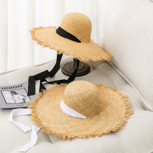 Straw & Gauze Easy Matching Sun Protection Straw Hat sun protection & breathable PC