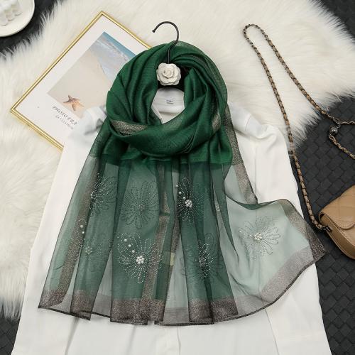 Organza Multifunction Women Scarf dustproof & thermal iron-on floral PC