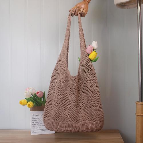 Polyester Easy Matching Woven Shoulder Bag large capacity & hollow PC