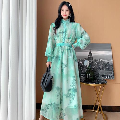 Chiffon Soft One-piece Dress double layer & breathable floral : PC