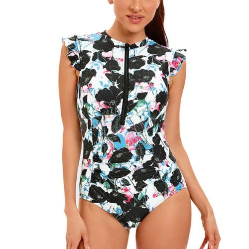 Polyester Plus Size One-piece Swimsuit & skinny style PC