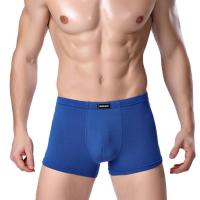 Bamboo Fiber Middle Waist Men Boxer lift the hip & breathable patchwork Solid PC