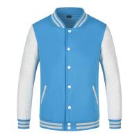 Cotton Slim Men Baseball Jacket & with pocket & breathable printed striped PC