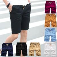 Cotton Plus Size & Middle Waist Men Cargo Shorts & loose patchwork PC