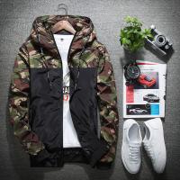 Chemical Fiber & Polyester Slim & With Siamese Cap Men Coat camouflage PC
