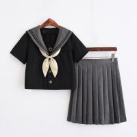Viscose & Polyester Schoolgirl Costume patchwork striped Set