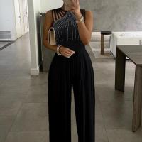 Polyamide Wide Leg Trousers Long Jumpsuit & loose & breathable patchwork PC