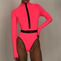 Polyester One-piece Swimsuit & skinny style Solid PC