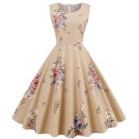 Cotton Waist-controlled & Ball Gown One-piece Dress printed PC