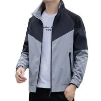 Polyester Slim & Plus Size Men Jacket patchwork Solid PC