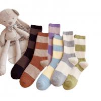 Cotton Women Ankle Sock thermal knitted striped : Lot