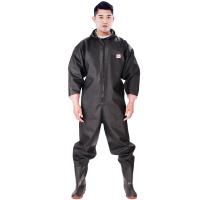 PVC & Knitted Wader Pants & waterproof plain dyed Solid PC