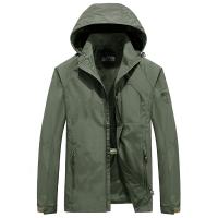 Polyamide & Polyester Men Jacket mid-long style & with pocket Solid PC