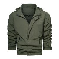 Polyester Slim & With Siamese Cap & Plus Size Men Outdoor Jacket Solid PC