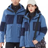 Polyester windproof & Plus Size Unisex Outdoor Jacket detachable & waterproof & thermal plain dyed Solid PC