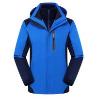Polyester windproof & Plus Size Unisex Outdoor Jacket & thermal plain dyed Solid PC