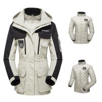 Polyester windproof & Plus Size Unisex Outdoor Jacket detachable & thermal plain dyed Solid :4XL PC