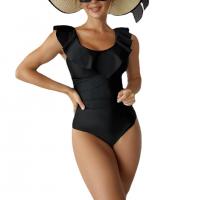 Polyester One-piece Swimsuit flexible & skinny style Solid PC