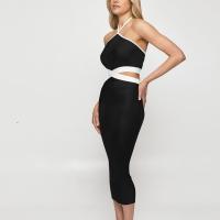 Rayon High Waist & Step Skirt Sexy Package Hip Dresses mid-long style & hollow Solid PC