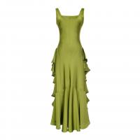 Polyester Waist-controlled & Slim One-piece Dress large hem design & backless patchwork Solid PC