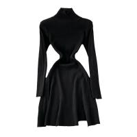Knitted Sheath One-piece Dress slimming Solid : PC