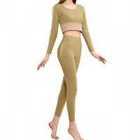 Regenerated Cellulose Fiber Women Thermal Underwear Sets & thermal & skinny style Acrylic & Spandex plain dyed Solid PC