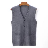 Wool Slim & Plus Size Men Vest knitted Solid PC
