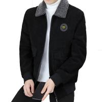 Polyester Plus Size Men Coat & thick fleece & thermal Solid PC