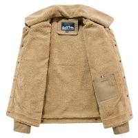 Polyester & Cotton Plus Size Men Coat & thick fleece & loose Solid PC