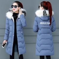 Polyester Plus Size Women Parkas mid-long style & thermal patchwork Solid PC