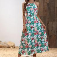 Polyester Waist-controlled Slip Dress printed floral PC