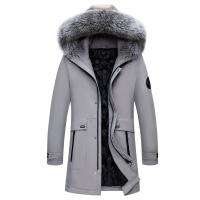 Polyester Men Down Coat & thermal patchwork Solid PC