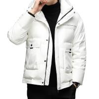 Polyester Men Down Coat thicken & thermal patchwork Solid PC