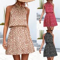Polyester A-line One-piece Dress & off shoulder printed PC