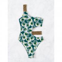 Polyester Monokini & padded & One Shoulder printed PC