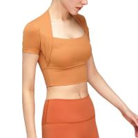 Polyamide Quick Dry Women Sports Top slimming & fake two piece & skinny Solid PC