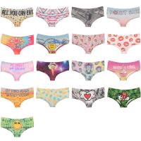 Polyester Hip-hugger Sexy Thong lift the hip & breathable & seamless printed Cartoon PC