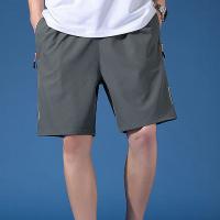 Polyester Plus Size Men Cargo Shorts flexible & loose & breathable Solid PC