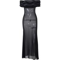 Polyester Waist-controlled & Slim & High Waist Sexy Package Hip Dresses see through look patchwork Solid PC
