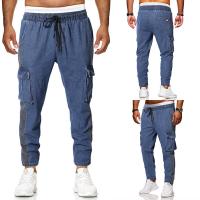 Cotton Plus Size & Middle Waist Men Jeans flexible & loose Solid blue PC