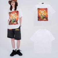 Cotton Men Short Sleeve T-Shirt & loose & unisex printed PC