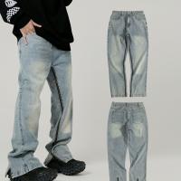 Cotton Men Jeans & loose & unisex patchwork blue PC