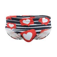 Spandex & Polyester Men Swimming Brief flexible & breathable printed striped PC