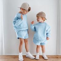 Cotton Children Clothes Set & two piece Sweatshirt & Pants Solid Set